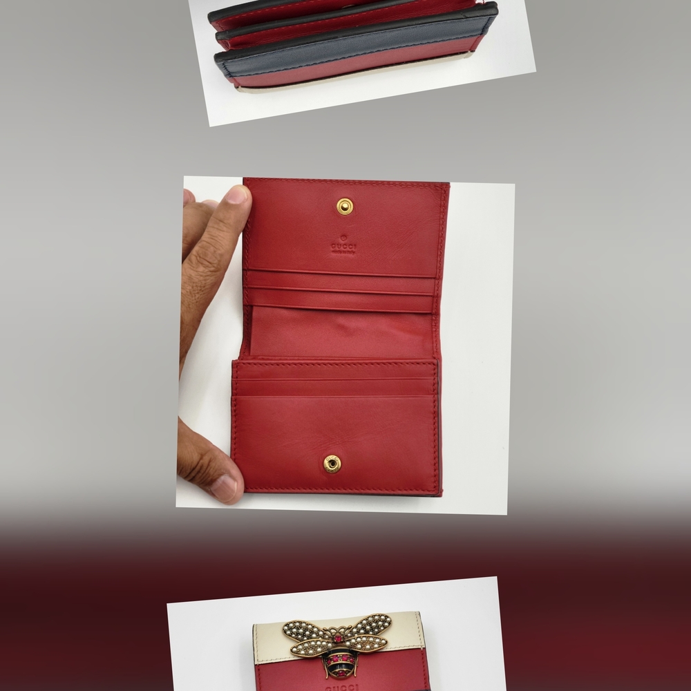 Gucci Queen Margaret Bee Stripe Shoulder/Crossbody Bag w/ Wallet mini Bee... - Picture 9 of 16